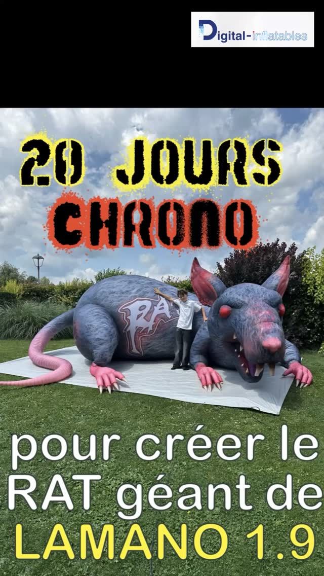 20 jours .. pas un de plus!
Du croquis des équipes de @lamano1.9 à la livraison à Paris pour les @solidays 
Défi relevé grâce aux équipes de digital-gonflable! 
#lamano #rat #inflatables #gonflable #digitalinflatables