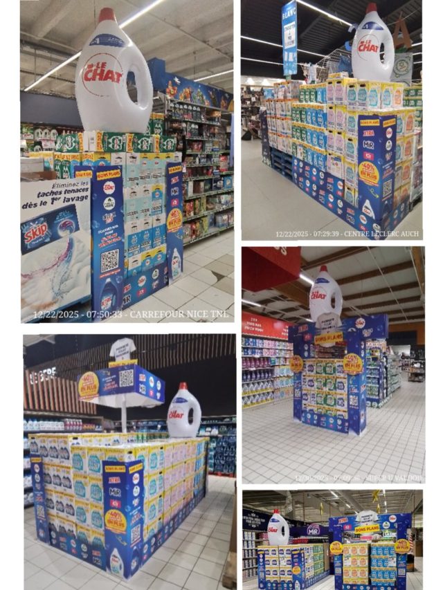 Opération LE CHAT × @henkel — digital-inflatables 100 points de vente, une icône gonflée à la bonne taille.
Quand Henkel nous a confié la PLV de son opération nationale pour la marque LE CHAT, le brief était clair : marquer les esprits en rayon avec un budget contenu.
Résultat ? Une réplique fidèle de la mythique bouteille de lessive, 1,3 m de hauteur, déployée simultanément dans 100 supermarchés à travers toute la France — Auchan Retail, Carrefour, Coopérative U, E.Leclerc, & Intermarché.
Chaque structure :
Conception et BAT 3D réalisés en 3 jours.
Impression UV haute définition, couleurs fidèles à l'original
Pompe 12 V rechargeable pour une utilisation fonctionnelle en point de vente
Fond plat renforcé pour une stabilité parfaite, sans fixation
Une opération de grande envergure, exécutée avec précision. Merci à Henkel pour la confiance accordée .
Vous cherchez des PLV gonflables impactantes pour vos prochaines opérations en grande distribution ? Parlons-en www.digital-gonflable.fr