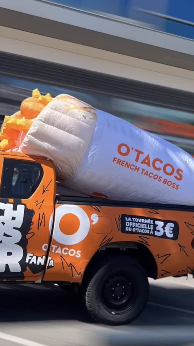 Un O’Tacos géant sur un pick-up! Et c'est parti pour un road trip sur les routes de France.

Quand L’Agence, ICS et O’Tacos nous lancent le défi, on relève. Conception, adaptation et contraintes aérodynamique, installation — chaque détail compte!
Déjà un succès dans 23 villes de france,
L'aventure continue! 
@otacos @digitalinflatables